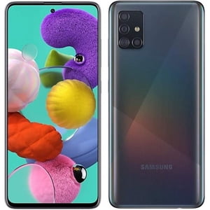 Restauré Samsung Galaxy A51 noir 128GB Unlocked Smartphone Bon