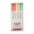 thumbnail image 1 of Lisbinx Double-Ended Highlighter Marking Pen Set for Notes, 5 Colours, 10 mL Ink Per Pen, Dual Tips for Underline and Highlight, Pen for Paper, 1 of 6