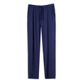 thumbnail image 1 of Dagugfen Mens Pajama Pants Drawstring Ruched Elastic Waist Loose Lightweight Comfy Loungewear Trousers, 1 of 3