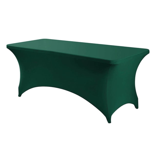 Stretchable Polyester Rectangle Table Cover for Outdoor Events – Elastic Fitted Design for Parties Weddings Banquets and Gatherings – Table Protector