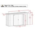 thumbnail image 3 of Arrow Classic Steel Storage Shed, 10x4, Blue Grey, 3 of 8