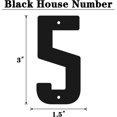 thumbnail image 2 of 3 Inch Modern Metal House Numbers, Metal Address Numbers and Letters, Black Door Mailbox Number, House Address Letter and Number for Office Home Farm Outside (Double 5), 2 of 8