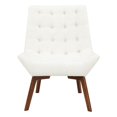 thumbnail image 4 of Shelly Tufted Chair in Linen Cream Fabric with Coffee Legs K/D, 4 of 8