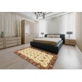 thumbnail image 4 of Ahgly Company Indoor Round Abstract Red Oriental Area Rugs, 3' Round, 4 of 6