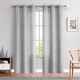 thumbnail image 1 of Curtainking Rideaux Texturés en Lin 84 Pouces Gris Pâle Chambre Salon Ensemble de Rideaux pour Fenêtre Voilages Filtrant la Lumière Tête à Oeillets 2 Panneaux, 1 of 8