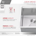 thumbnail image 3 of Stylish Undermount 32" Stainless Steel Double Bowl Workstation Kitchen Sink with 7 accs S-601W, 3 of 16