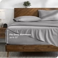 thumbnail image 4 of Bare Home 22" Extra Deep Pocket Sheet Set - Premium 1800 Collection - Ultra-Soft - Split King, Light Gray, 4 of 9
