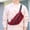 Rouge, variante sur Sac Banane Grande Capacité avec 3 Poches à Glissière, Sac Bandoulière Durable avec Sangle de Taille Ajustable, Sac de Voyage en Nylon Résistant à l'Eau pour Course Vélo Randonnée Plage, Brun