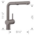 thumbnail image 2 of Blanco 526370 1.5 GPM Linus Pull-Out Kitchen Faucet - Metallic Gray, 2 of 3