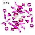 thumbnail image 2 of stanreset 50 Pieces Glass Crystal Set Gem Glitter Personalized 3D Tips Decoration Art Rhinestones Manicure Accessories Wedding Dress Rose Red, 2 of 6