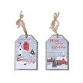 thumbnail image 1 of Rippled Galvanized Wood Winter Scene Ornament (Asstd) - Set of 2, 1 of 1
