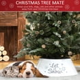 thumbnail image 4 of HOMCOM 26 Inch Metal Christmas Tree Collar, Xmas Tree Base Cover, White, 4 of 10