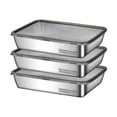 thumbnail image 1 of Box with Lid,Stainless Steel Containers with Lids 316L Stainless Steel Dumpling Box with Lid Freezer Box Food Grade Dumpling Preparation Tray Refrigerator Organizer Stainless Steel Wipes, 1 of 6
