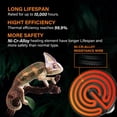 thumbnail image 2 of WJCA 50W Ceramic Heat Emitter 2-Pack, Multi-Power Option Heat Lamp Bulb with No Light Emitting for Constant Warmth, Suitable for Amphibians, Pets and Incubating Chickens, Black, Brooder Coop, Mini, 2 of 6
