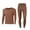 Coffee, variant on Men's Thermal Underwear Set, Moisture Wicking Base Layer Long Johns with High Elastic Fabric, Breathable Winter Pajamas for Outdoor Casual Wear