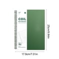 thumbnail image 3 of Green B5 Spiral Notebook Thick Paper 60 Sheets 120 Pages Grid Notebook For School Office 9.8X7 Inches Durable Cover Notebook With Pocket Planner Journal Writing Notebook, 3 of 6
