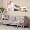 thumbnail image 2 of Sorbus Floating Shelves for Wall Set of 3 - Bathroom Shelves for Wall Storage, Over Toilet, Bedroom, Farmhouse, Wall Decor - 2 Floating Shelves with Invisible Brackets & 1 Rectangular Box, 2 of 7