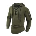thumbnail image 1 of FAIWAD Men's Long Sleeve Drawstring Sweatshirts Drop Shoulder Zip Hooded Sweatshirts Trendy Spring Tops, 1 of 5