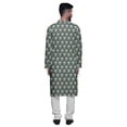thumbnail image 3 of Atasi Printed Designer Rayon Button Down Casual Kurta With Pajama For Men, 3 of 4