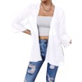 thumbnail image 4 of Honganda Women's Sheer Chiffon Jacket, Casual Cover Up Tops Beach Cardigans, 4 of 6