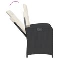 thumbnail image 5 of vidaXL Reclining Garden Chair with Cushions Black Poly Rattan, 5 of 5