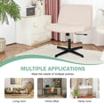 thumbnail image 4 of NiamVelo Chaise Croisée, Grande Chaise de Bureau Sans Roulettes Chaise de Coiffeuse Chaise d'Ordinateur Réglable Chaise de Travail Moderne Chaise de Bureau Sans Accoudoirs pour Adultes (Beige), 4 of 9