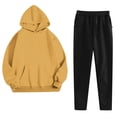 thumbnail image 2 of Yuyuzo 2 Pcs Pantalons de Survêtement pour Femmes Taille Haute Joggers à Cordon Bas Resserré Pantalons de Course Actifs avec Poches, 2 of 7