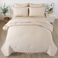thumbnail image 1 of JML Ensemble de Couette Très Grand, Ensemble de Lit 8 Pcs en Microfibre Douce Teintée Cationique, Kaki, 1 of 7