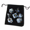 thumbnail image 4 of lionlar Pack of 7 Polyhedral Dices Set with Pouch Bar Math Teaching Black A, 4 of 6