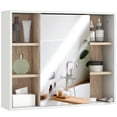 thumbnail image 1 of HOMCOM Wall Mounted Bathroom Storage Cabinet with Mirrored Door, Shelf, 1 of 10