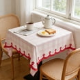 thumbnail image 4 of Rectangular Tablecloth,Spring Summer Tablecloth,Valentine’s Day Easter Christmas Decor,Farmhouse Check Cotton Tablecloth,Indoor Outdoor Dining Table Cover,Multipurpose Tablecloth, 4 of 6
