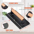 thumbnail image 3 of In Cheese Melting Dome ; In Cast Iron Grill Press Stainless Steel Basting Cover with Heavy Duty Burger Bacon Press Griddle Accessories for Teppanyaki Flat Top Stovetop Indoor &a, 3 of 7