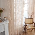 thumbnail image 3 of Lace Curtains 86 Inches Long Country Rustic Sheer Curtains for Living Room Bedroom Autumn Drapes Rod Pocket Light Filtering Lace Curtain for Dining Room Fall Decor, 55x86in, 3 of 5