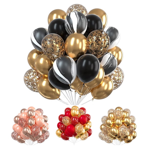 Ensemble de 30 Pcs/Pack Ballons de Fête d'Anniversaire Ruban Festif Émulsion Coloré Joyeux Festival Arche de Ballons Décor de Mariage