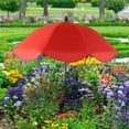 thumbnail image 3 of Large Garden Parasol for Potted Plants | Outdoor Sun & Rain Protection Umbrella with Stake | 47" Shade Canopy | Durable Metal Frame & Rubberized Cloth Cover, 3 of 5