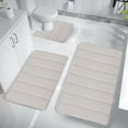 thumbnail image 4 of EQWLJWE Summer Savings!Bathroom Rugs Sets 3 Piece Memory Foam,Soft Absorbent Memory Foam Bath Mats Set,Dry Fast Bath Mat,Machine Washable Bath Rug Set for Bathroom, 4 of 9