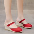 thumbnail image 2 of Sandales Espadrilles à Talon Compensé pour Femmes, Bride à la Cheville à Boucle, Sandales Plateforme Décontractées d'Été, Chaussures pour Femmes à Bout Fermé, Compensées Rétro, 2 of 9