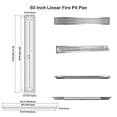 thumbnail image 4 of Stanbroil Stainless Steel Linear Trough Drop-in Fire Pit Pan and Burner 60 by 6-Inch, 4 of 4
