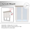 thumbnail image 2 of AOSKY Cordless Roller Shades for Windows Light Filtering Shades with 5% Openness Solar Screen Semi Sheer Roller Blinds UV Protect, 2 of 6