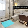 thumbnail image 2 of REGALWOVEN Bath Mat Memory Foam Bath Rugs for Bathroom, Turquoise Blue 32" x 20"/80 x 50cm(L*W), 2 of 8