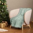 thumbnail image 1 of Faux Fur Throw Light Green, 1 of 4