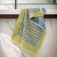 thumbnail image 3 of REGALWOVEN Geometry Patterned Bathroom Hand Towels, Cotton Absorbent Soft Towel for Hand, Face, 13 x 28 Inch Brown 4-Piece, 3 of 4