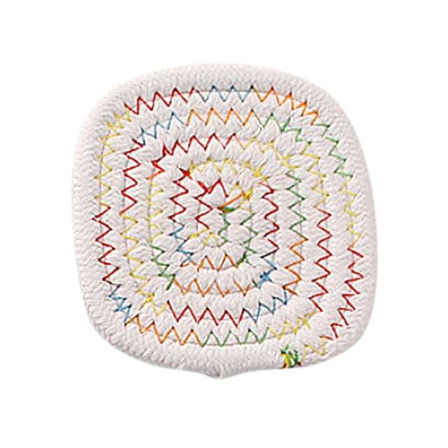 Drinking Glass Kitchen Holders Trivets Cotton Thread Weave Hot Pot Holders Hot Pads, Hot Mats, Spoon Rest For Cooking And Baking, Kitchen Glass&Bottle