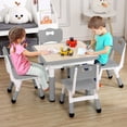 thumbnail image 1 of Eastvita Ensemble Table et Chaises - Hauteur pour Tout-Petit - Bureau Réglable avec Surface pour Graffiti 4 Places, 1 of 4