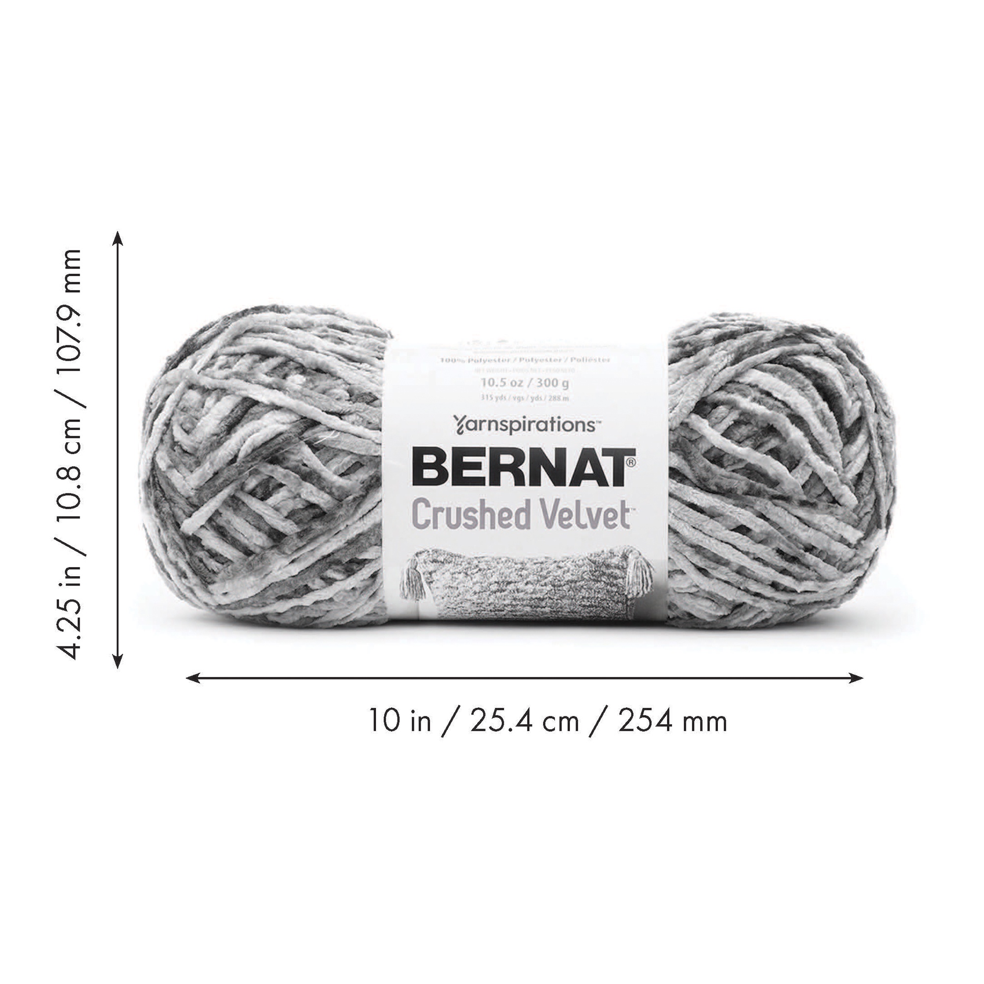 Bernat® Fil Écrasé Velvet™, Polyester #5 Volumineux, 10,5 Oz/300 G, 315 Yards