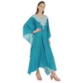 thumbnail image 2 of Moomaya Robe Caftan Imprimée Robe Maxi pour Femmes Tenue de Plage Fête Kimono Couvre-Maillot Caftan, 2 of 6