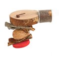thumbnail image 1 of Bird Cage Perch Platform, Bite Resistant Natural Edible Coloring Round Wooden Stand Platform  For Birds S, 1 of 8