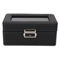 thumbnail image 3 of Watch Jewelry Storage Box, Black Watch Storage Case PU Leather 3 Grids Space Saving  For Display, 3 of 8