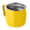 thumbnail image 2 of Stainless Steel Tea Cup with Slag Separator Filter, 12.5x8.5x8.5cm, 304 Rust-Proof Material for Safe Brewing, Crescent Design for Tea Lovers & Home Use Hzhnb | Stainless Steel, Yellow, 2 of 9