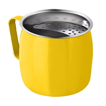 Économies Spéciales d'Été Outils de Bureau! Kyusrd Tasse en Acier Inoxydable 304 en Forme de Croissant Tasse de Grande Valeur Tasse Séparateur de Scories Tasse à Thé